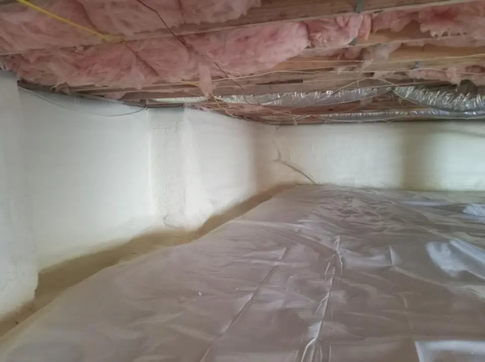 Crawl space encapsulation with closed-cell spray foam for Spray Foam Roofing Repair in Mont Belvieu